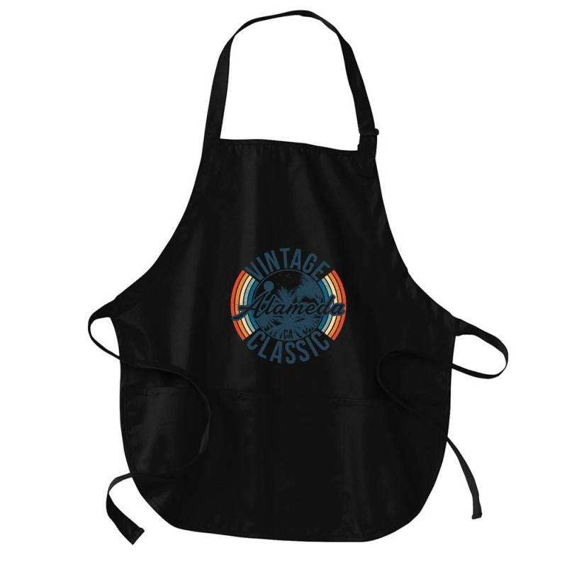 I Love Alameda California Retro Vintage Classic Limited Edition Medium-length Apron | Artistshot