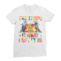 The Tempo Funny Tie Dye Drummer Men Women Music Lover T Shirt Ladies Fitted T-shirt | Artistshot