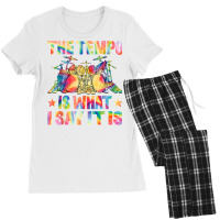 The Tempo Funny Tie Dye Drummer Men Women Music Lover T Shirt Women's Pajamas Set | Artistshot