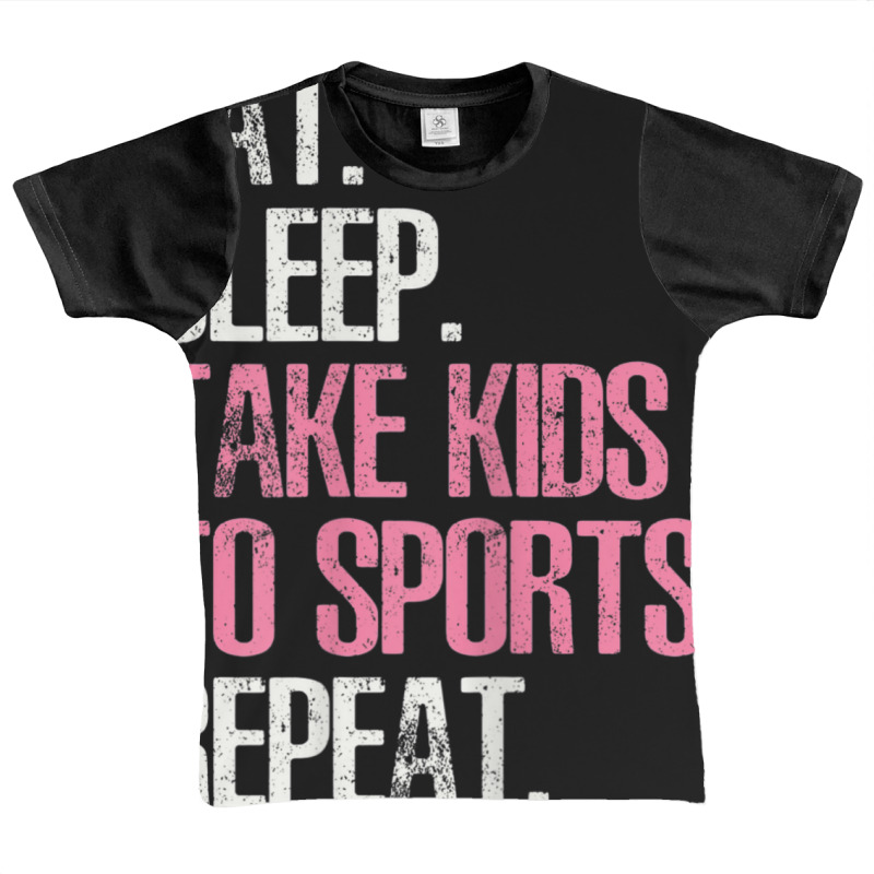 Womens Cute Mother's Day Eat Sleep Take Kids To Sports Repeat Graphic Youth T-shirt by cm-arts | Artistshot