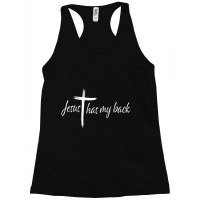 Cross Jesus Has My Back Christian Worshiper Religious Saying Racerback Tank | Artistshot