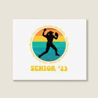 Softball Senior 2023 Senior Night Gifts High School Long Sleeve T Shir Landscape Canvas Print | Artistshot