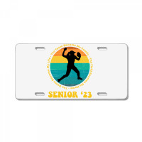 Softball Senior 2023 Senior Night Gifts High School Long Sleeve T Shir License Plate | Artistshot