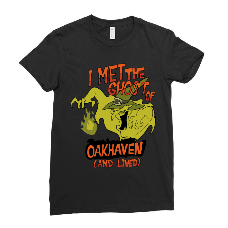 I Met The Ghost Of Oakhaven And Lived Ladies Fitted T-Shirt by cm-arts | Artistshot