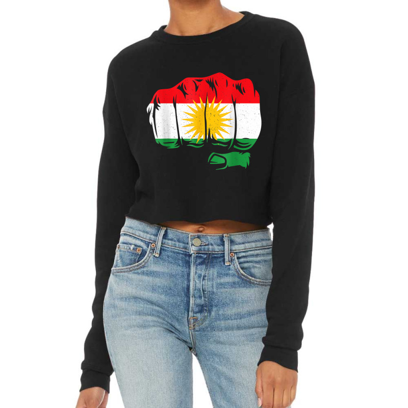 Vintage Kurdistan Kurd Kurdish Province Of Kurds T Shirt Cropped Sweater by cm-arts | Artistshot