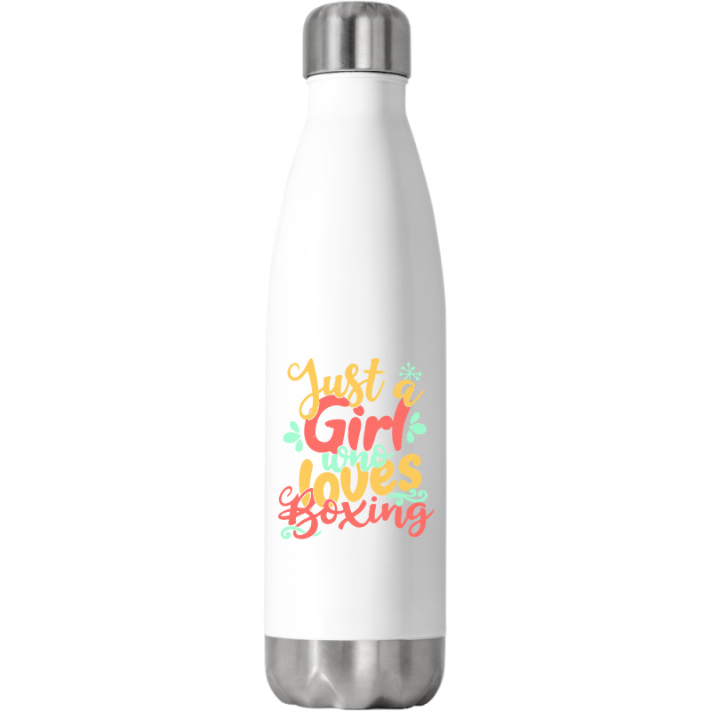 Just A Girl T  Shirt Just A Girl Who Loves Boxing Gift Product T  Shir Stainless Steel Water Bottle | Artistshot