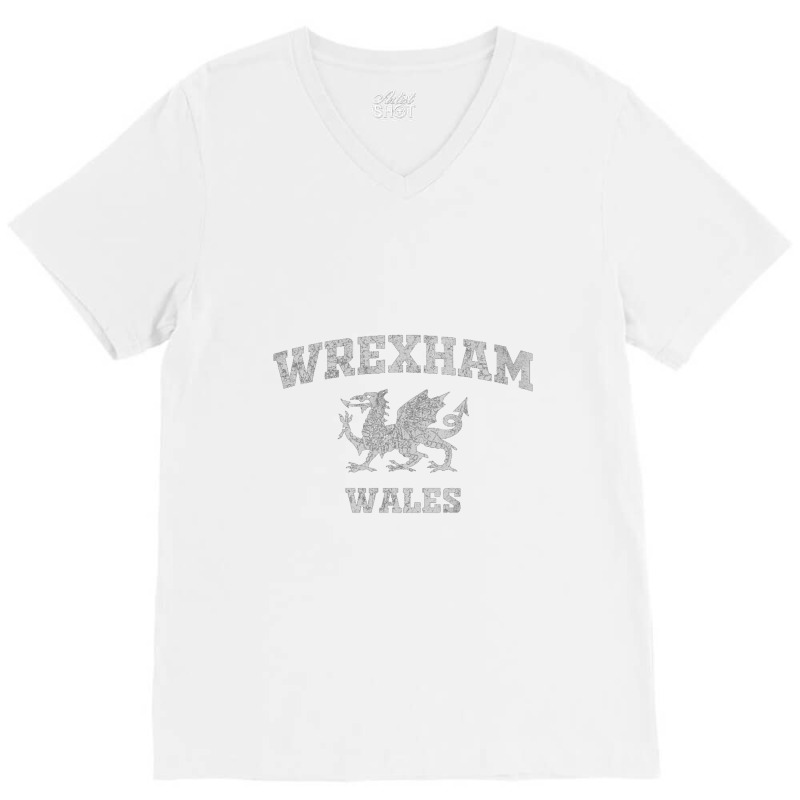 Wrexham Wales Retro Vintage Pullover Hoodie V-neck Tee | Artistshot