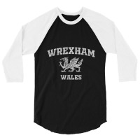 Wrexham Wales Retro Vintage Pullover Hoodie 3/4 Sleeve Shirt | Artistshot