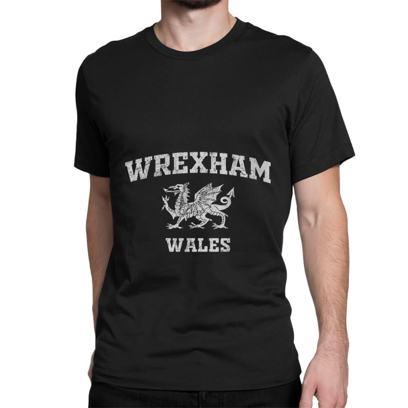 Wrexham Wales Retro Vintage Pullover Hoodie Classic T-shirt | Artistshot