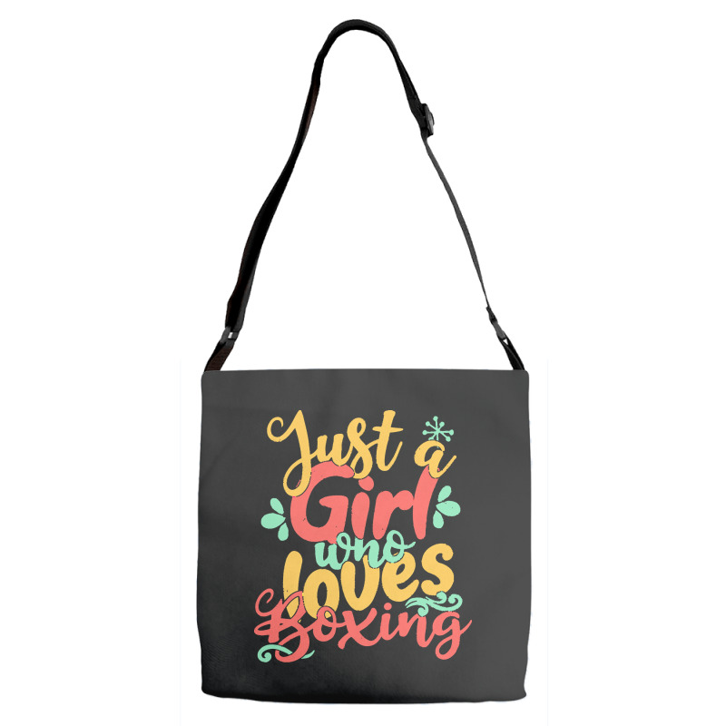 Just A Girl T  Shirt Just A Girl Who Loves Boxing Gift Product T  Shir Adjustable Strap Totes | Artistshot