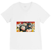 Nine Clover Characters V-neck Tee | Artistshot