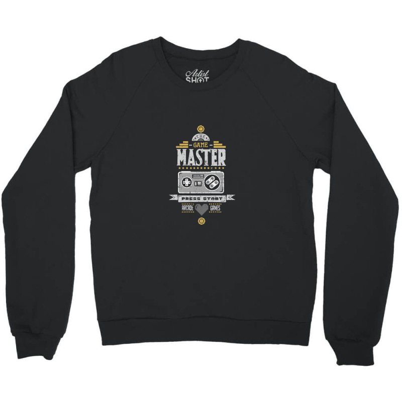 Game Master Gaming Arcade Video Gamer Crewneck Sweatshirt by saterseim | Artistshot