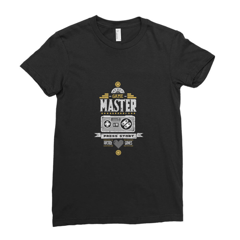 Game Master Gaming Arcade Video Gamer Ladies Fitted T-Shirt by saterseim | Artistshot