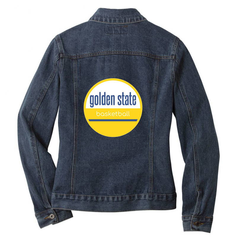 Golden State Basketball Ladies Denim Jacket by cm-arts | Artistshot