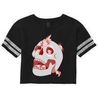 Axolotl Skull Scorecard Crop Tee | Artistshot