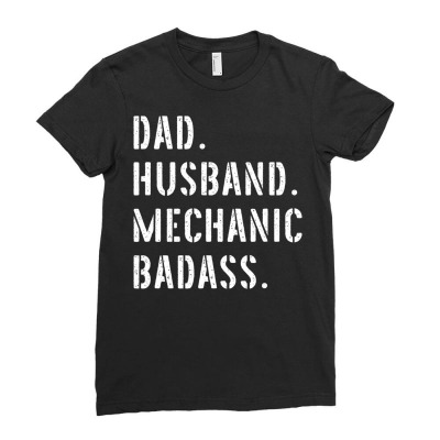 Car Mechanic Dad Gifts From Daughter Son Wife T Shirt Ladies Fitted T-shirt Designed By Malphitezz