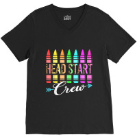 Team Head Start Crew Back To School Crayons Kids Teacher V-neck Tee | Artistshot