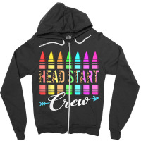 Team Head Start Crew Back To School Crayons Kids Teacher Zipper Hoodie | Artistshot