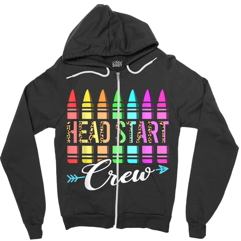 Team Head Start Crew Back To School Crayons Kids Teacher Zipper Hoodie by MindyLeeLucas | Artistshot