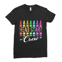 Team Head Start Crew Back To School Crayons Kids Teacher Ladies Fitted T-shirt | Artistshot