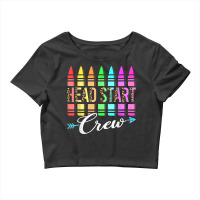 Team Head Start Crew Back To School Crayons Kids Teacher Crop Top | Artistshot