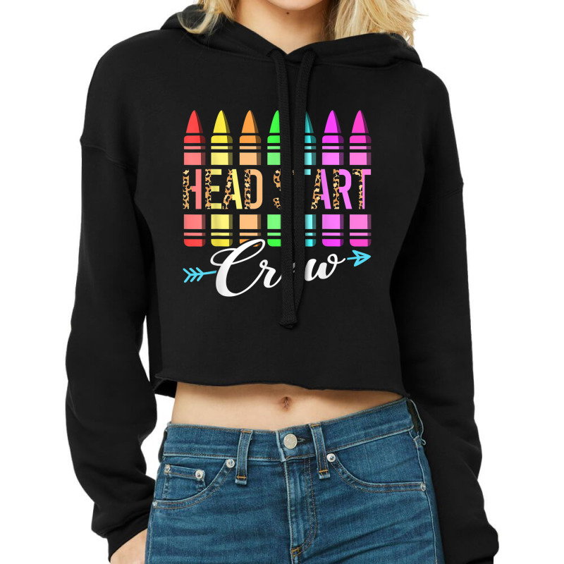 Team Head Start Crew Back To School Crayons Kids Teacher Cropped Hoodie by MindyLeeLucas | Artistshot