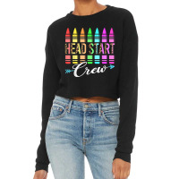 Team Head Start Crew Back To School Crayons Kids Teacher Cropped Sweater | Artistshot