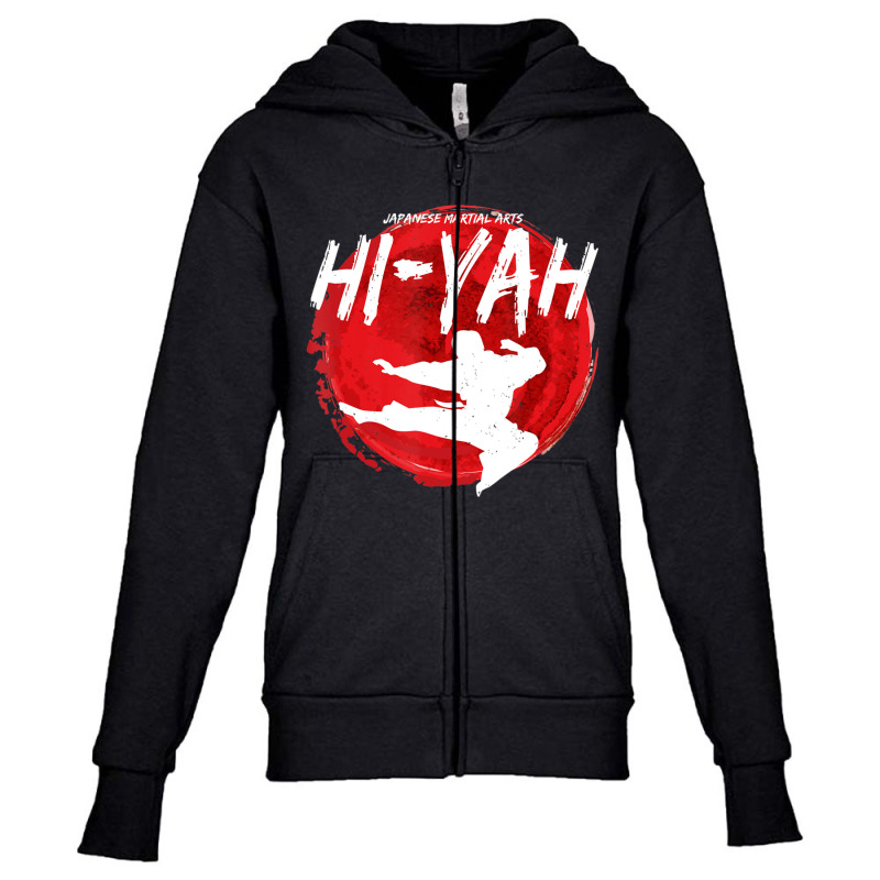 Cool Japanese Martial Arts Kiai Hi-yah Youth Zipper Hoodie by cm-arts | Artistshot