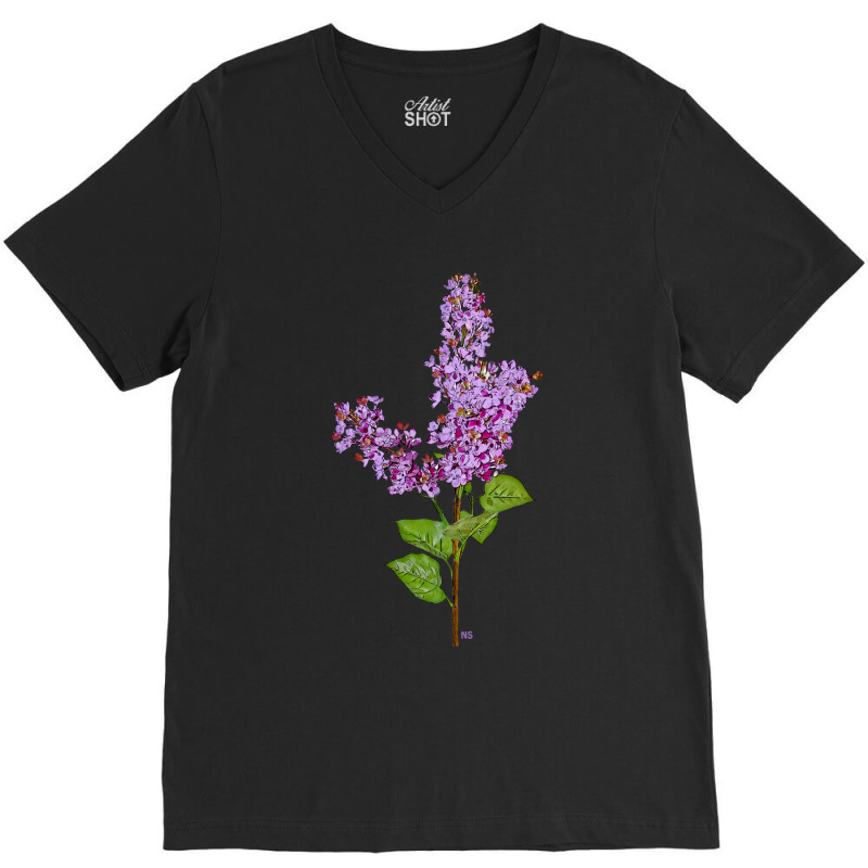 Under The Lilac Tree, I Was Hypnotized By A Strange Delight V-Neck Tee by JENNIFERTRUJILLO | Artistshot