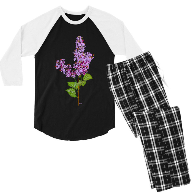 Under The Lilac Tree, I Was Hypnotized By A Strange Delight Men's 3/4 Sleeve Pajama Set by JENNIFERTRUJILLO | Artistshot