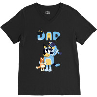 Dad Playing Son And Daughter V-neck Tee | Artistshot