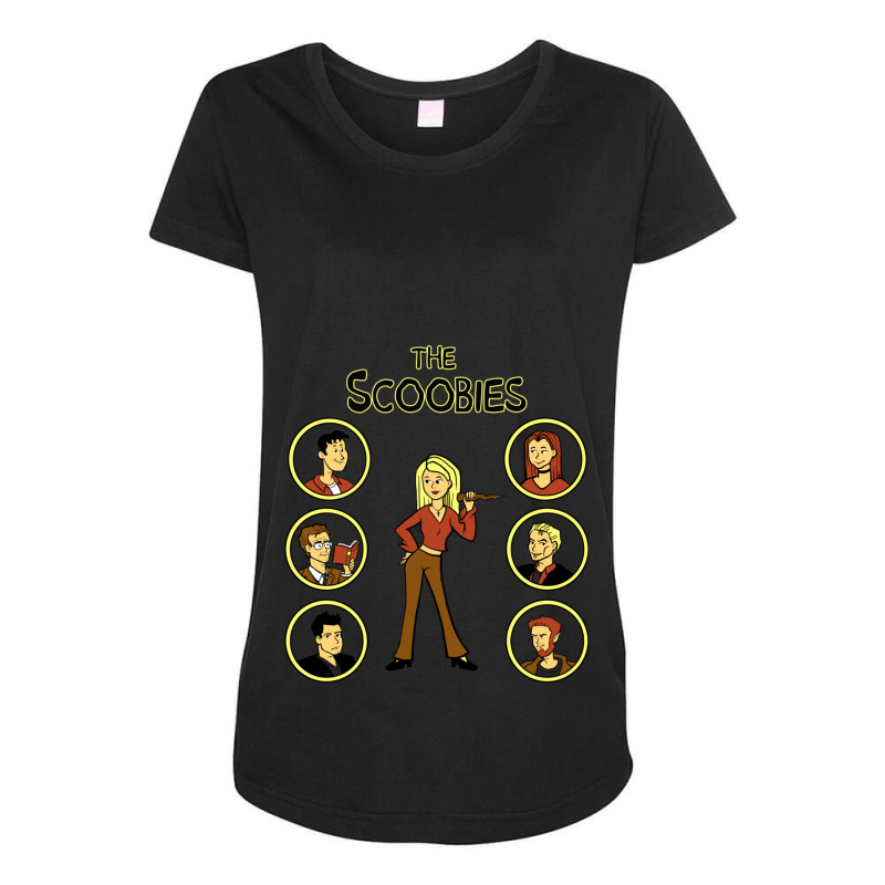 Buffy And The Scooby Gang Maternity Scoop Neck T-shirt by cm-arts | Artistshot