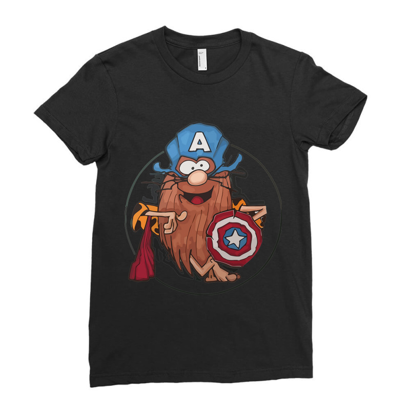 Captain Caveman Ladies Fitted T-Shirt by cm-arts | Artistshot