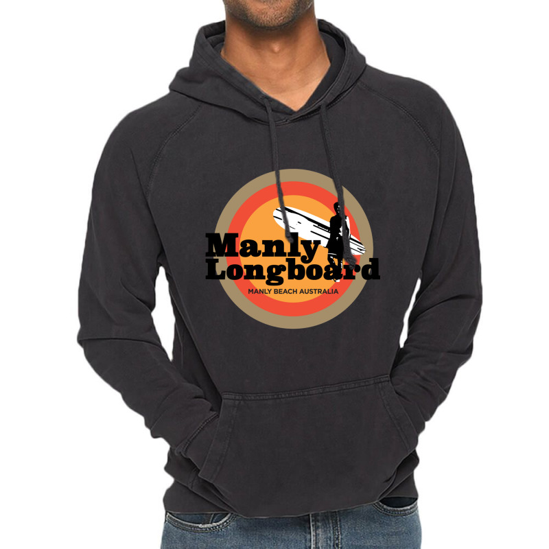 Manly Longboard Retro Surf Vintage Hoodie | Artistshot