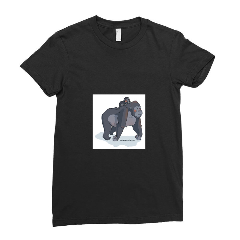 Magic Novels Gorilla And Ba Ladies Fitted T-Shirt by LawrenceRisner | Artistshot