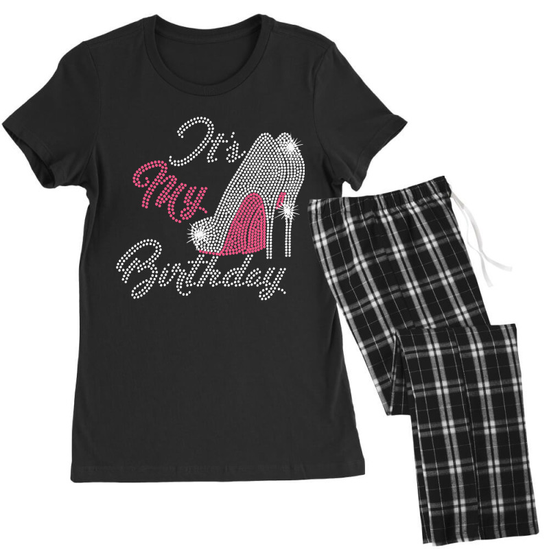 It's My Birthday Cursive Shoes Bling Rhinestone Women's Pajamas Set by trokeryth | Artistshot