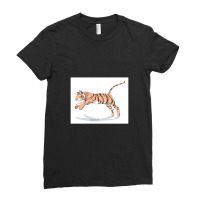 Magic Novels Jumping Tiger Ladies Fitted T-shirt | Artistshot