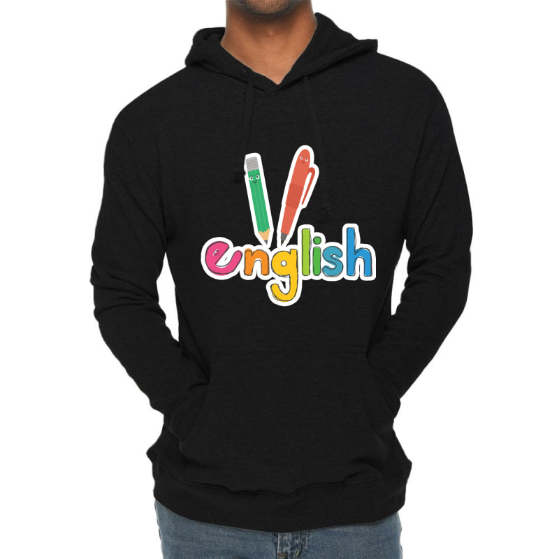 Peach English School Subject Lightweight Hoodie | Artistshot