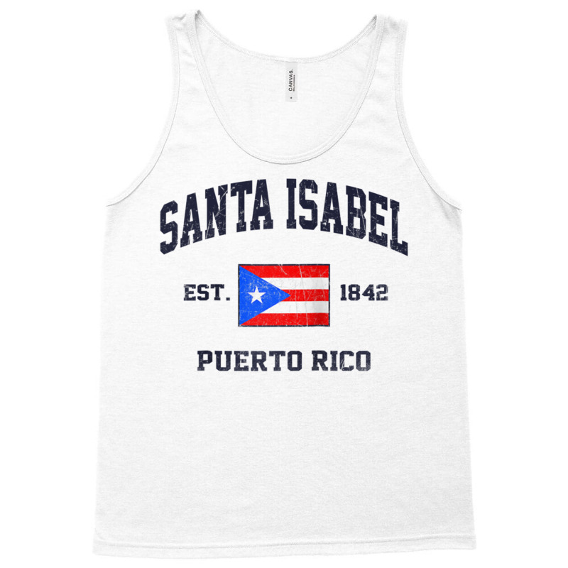 Santa Isabel Puerto Rico Vintage Boricua Flag Athletic Style Raglan Ba Tank Top by cm-arts | Artistshot