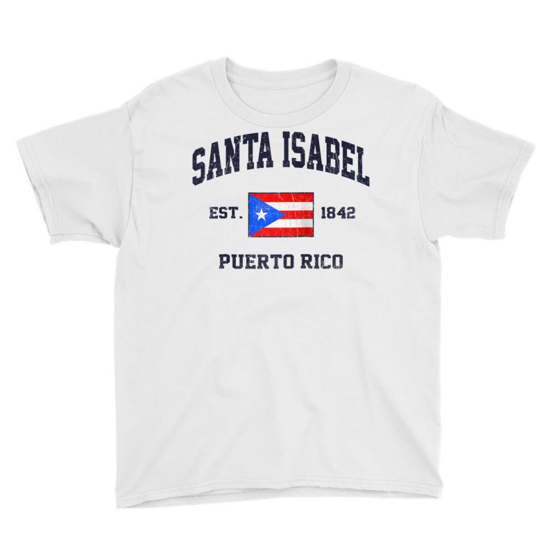 Santa Isabel Puerto Rico Vintage Boricua Flag Athletic Style Raglan Ba Youth Tee by cm-arts | Artistshot