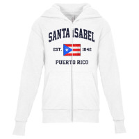 Santa Isabel Puerto Rico Vintage Boricua Flag Athletic Style Raglan Ba Youth Zipper Hoodie | Artistshot