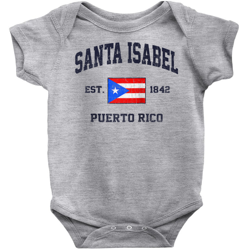 Santa Isabel Puerto Rico Vintage Boricua Flag Athletic Style Raglan Ba Baby Bodysuit by cm-arts | Artistshot