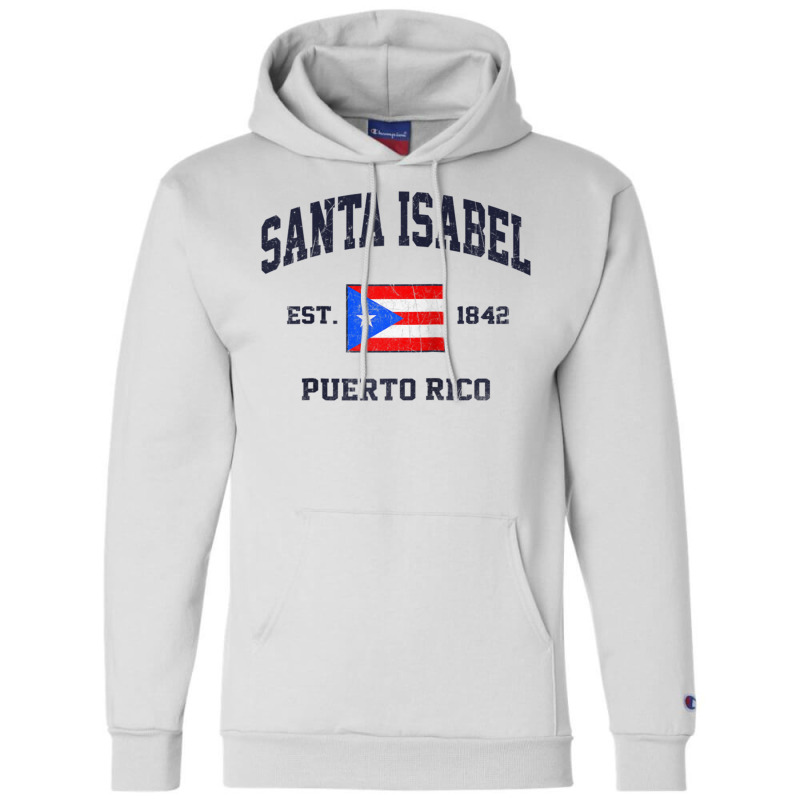 Santa Isabel Puerto Rico Vintage Boricua Flag Athletic Style Raglan Ba Champion Hoodie by cm-arts | Artistshot