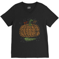 Halloween Cool Jack O Lantern Pumpkin V-neck Tee | Artistshot