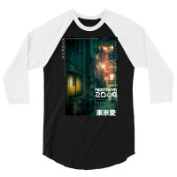 Dark City Green Vibe 3/4 Sleeve Shirt | Artistshot