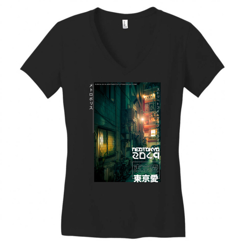 Dark City Green Vibe Women's V-Neck T-Shirt by femalesbaubles | Artistshot