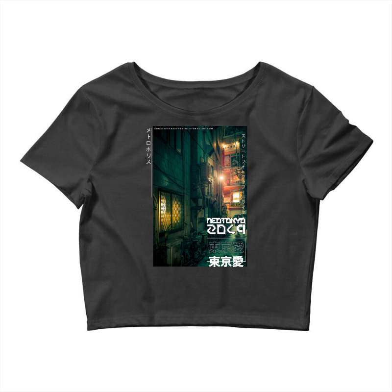 Dark City Green Vibe Crop Top by femalesbaubles | Artistshot