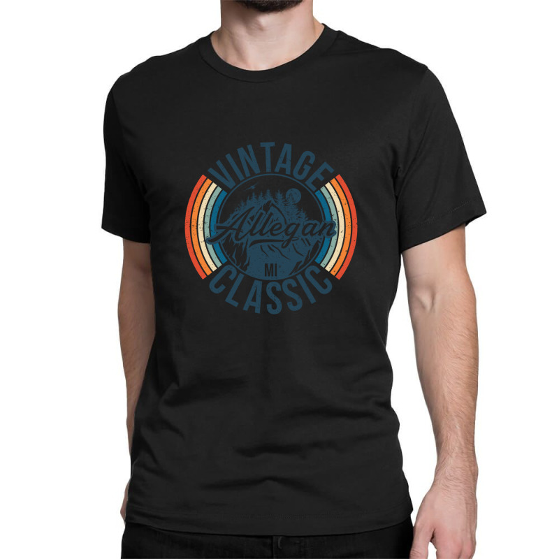 I Love Allegan Michigan Retro Vintage Classic Limited Edition Classic T-shirt | Artistshot