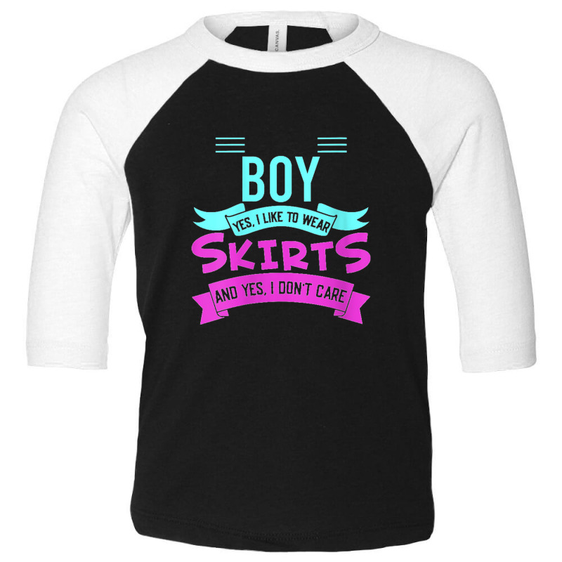 Womens Yes, I'm A Boy Yes, I Like Wear Skirts Femboy Anime Japanese V Toddler 3/4 Sleeve Tee | Artistshot