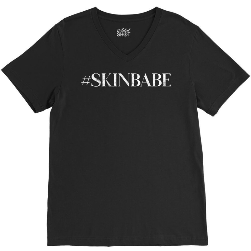 Vintage Skin Babe Skincare Specialist Skin Esthetician T Shirt V-neck Tee | Artistshot